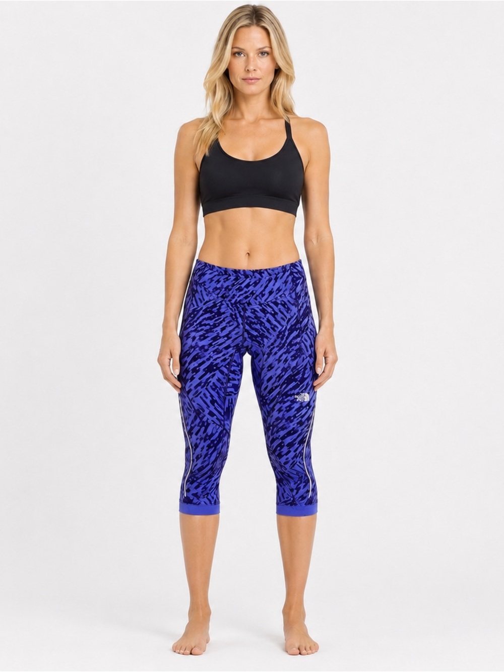 The North Face Purple Patterned Capri Tights/Leggings Size Large